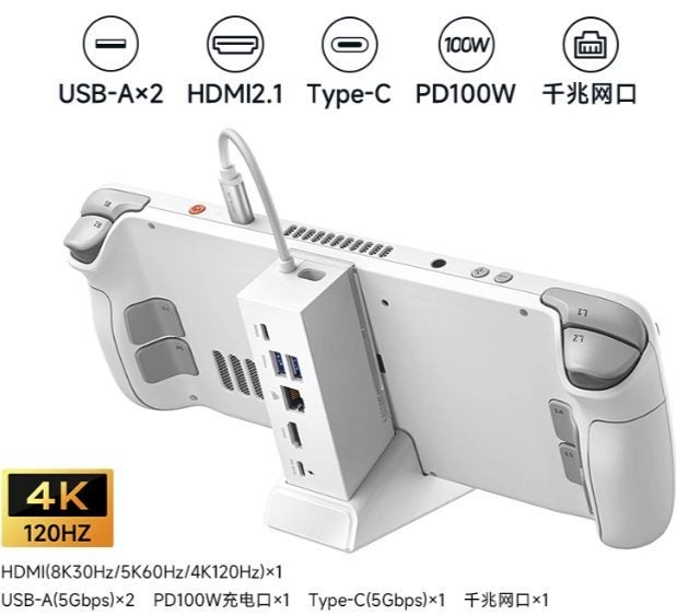 Steam Deck dock extension USB HUB stand Brand New 8-in-1 Carousel 1