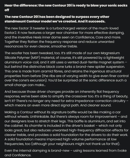 Dynaudio Contour 20i Wired Speaker Brand New (Pair Carousel 4