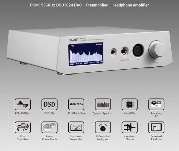 DAART AQUILA III Desktop DAC & Headphone Amplifier AK4499 (YULONG) Brand New Carousel 1