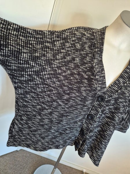LILY WHYT - Oversized Black & White Top/Cardigan - Sz S to L Carousel 2