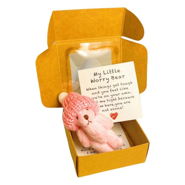A little Pink Pocket Hug Bear in a Box Carousel 1