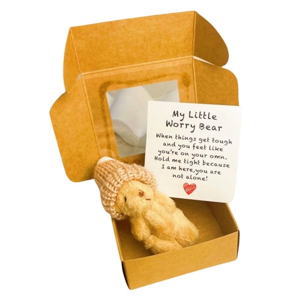 A little Golden-Brown Pocket Hug Bear in a Box Carousel 1