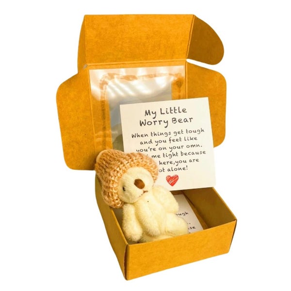 A little White Pocket Hug Bear in a Box Carousel 1