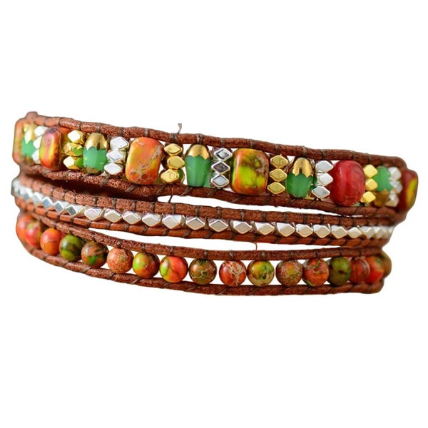 Veile Studios Natural Stone Woven Bracelet Carousel 1