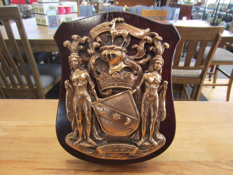 'SCOTT' Bronze Scottish Coat of Arms Plaque Carousel 1