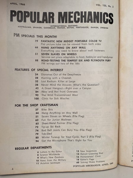 POPULAR MECHANICS - April 1966 Carousel 4
