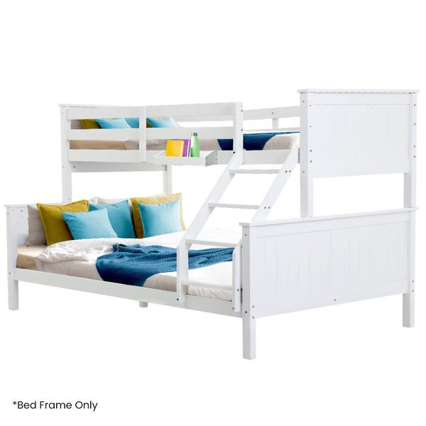 Kingston Slumber Triple Wooden Single Over Double Bunk Bed Frame Kids Convertibl Carousel 1