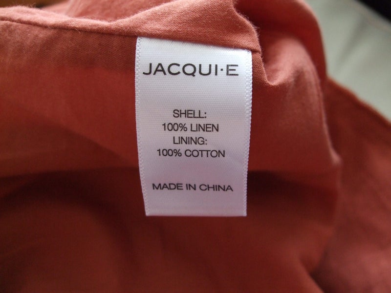 JACQUI.E Linen Collection Rust Colour Dress Excellent as New Condition Sz 14 Carousel 10