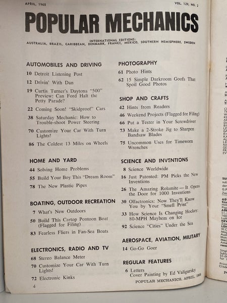 POPULAR MECHANICS MAGAZINE: Vol. 129, No. 2 - April 1968 Carousel 4