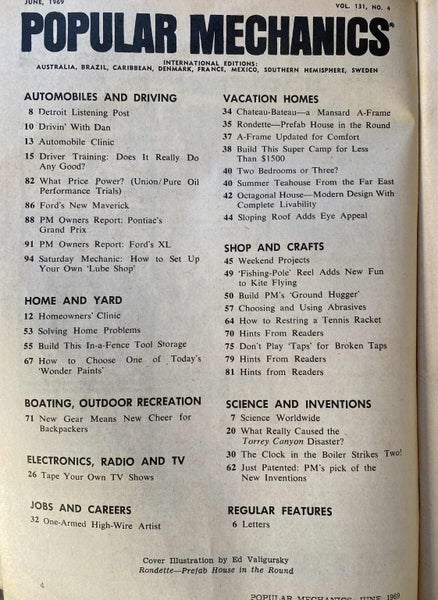 POPULAR MECHANICS MAGAZINE: Vol. 131, No. 4 - June 1969 Carousel 5