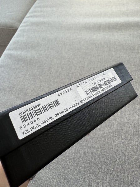 SAINT LAURENT PARIS BUSINESS CARD HOLDER WITH FLAP IN GRAIN DE POUDRE LEATHER64262900565633113