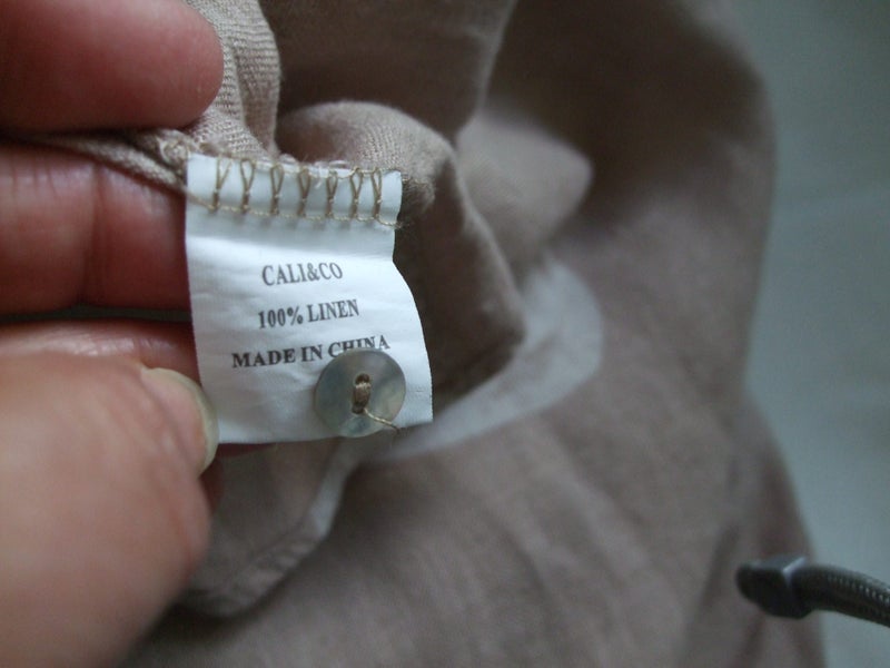 Cali & Co 100% Linen Top Sz S/M Excellent Condition Carousel 5