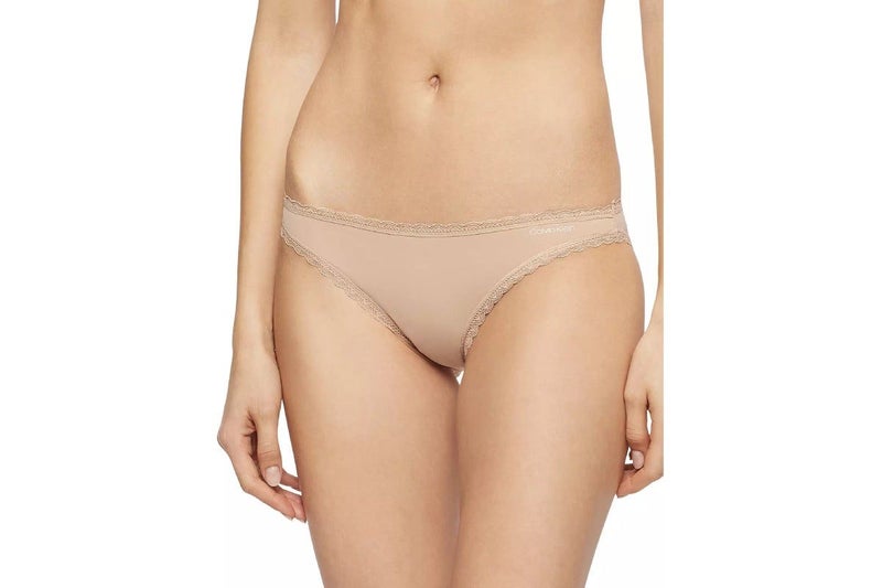 Calvin Klein Women's Flirty Bikini (Bare, Size XL) Carousel 1