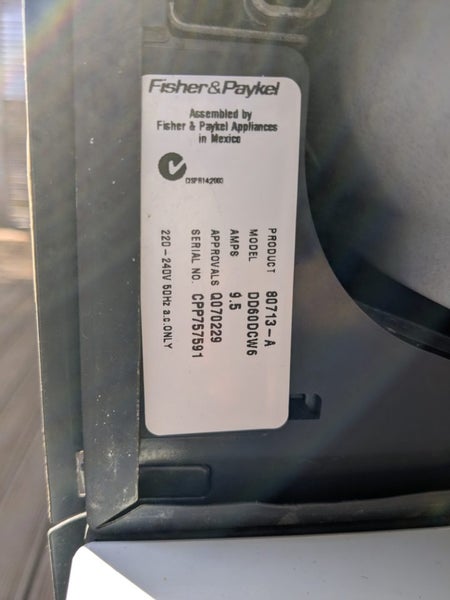 FAULTY Fisher & Paykel Dish Drawer DD60DCW6 Carousel 7