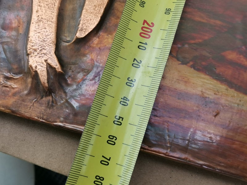 Vintage Copper Marlin relief picture art decorative 52 cm x 26cm Carousel 8