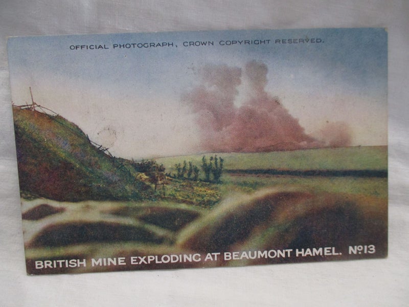 British Mine Explodingat Beaumount Hamel Postcard - BH 4035 Carousel 1