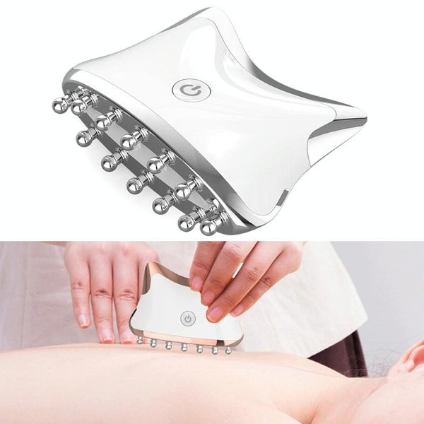 Colour Light Meridian Dredging Massager Sm 2102 White Silver Carousel 1