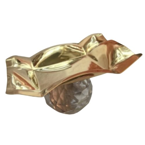 Gangakongnga Crystal Base Gold Folded-Edge Decorative Bowl Carousel 1