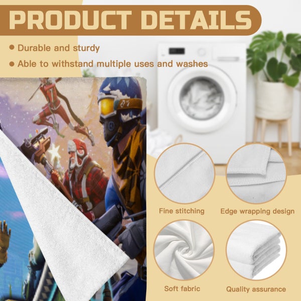 Fortnite Beach Towel 130×150cm – Quick Dry Microfiber Gaming Towel for Kids Carousel 4