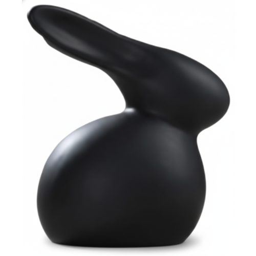 Riovikkong Minimal Curved Black Rabbit Sculpture Carousel 1