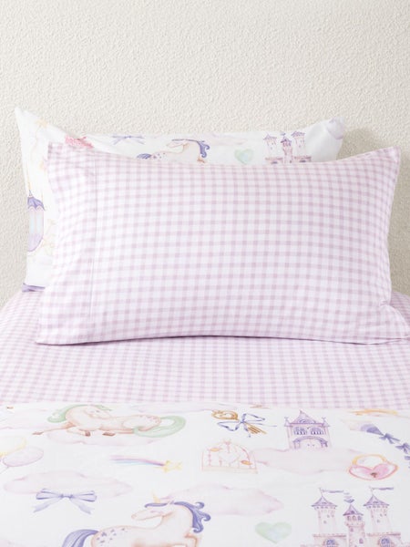 Single - Charlie Fitted Sheet Set by Squiggles - Orchid Carousel 1
