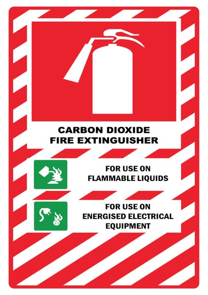 Sign Safety Extinguisher Carbon Dioxide 240x340mm Carousel 1