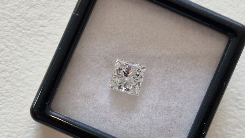$1 RES * Valuation $17,332.00 * 1.01ct Princess Cut WHITE Diamond Loose IGL CERT64271254109059110