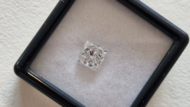 $1 RES * Valuation $17,332.00 * 1.01ct Princess Cut WHITE Diamond Loose IGL CERT64271254109059112