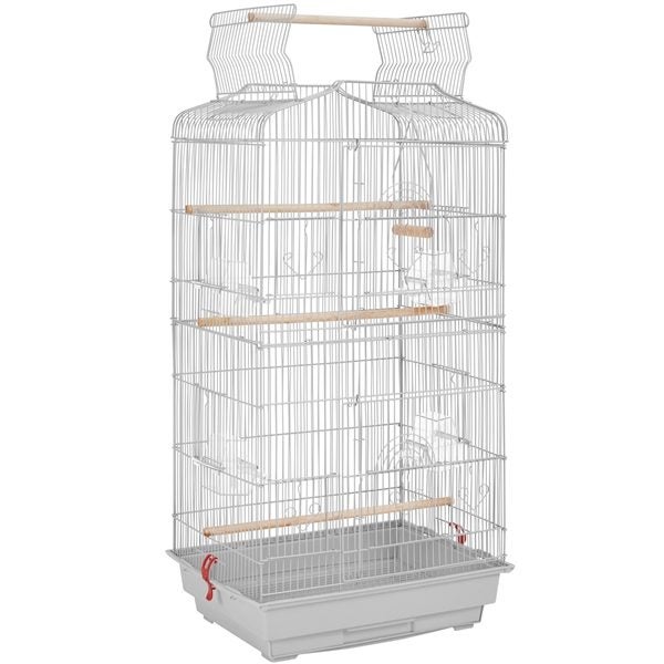 41’’ H Open Top Metal Bird Cage Large Parrot Cage Carousel 2