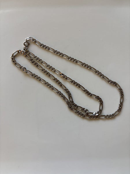 Sterling silver Figaro link chain necklace Carousel 1