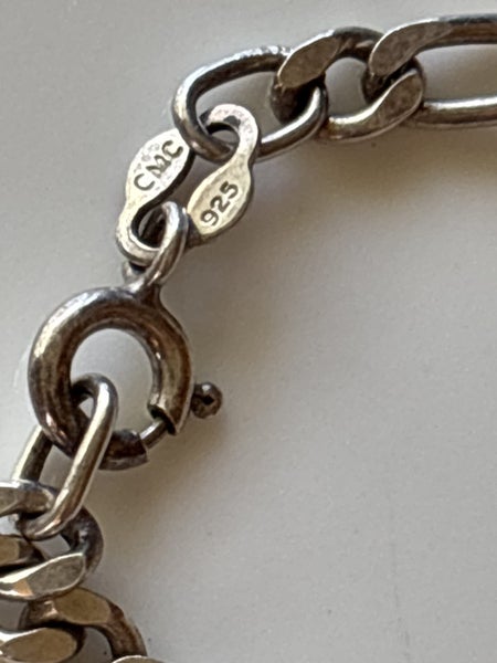 Sterling silver Figaro link chain necklace Carousel 2