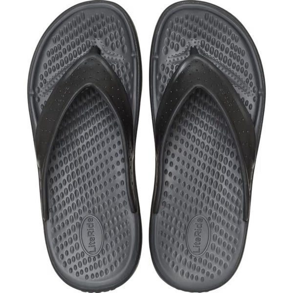Crocs -Mens In Motion Flip Flop Jandal Black Grey Carousel 2