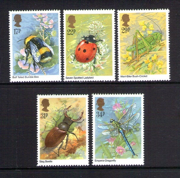 GB - 1985 Insects (5) - UHM - 1277/81 Carousel 1