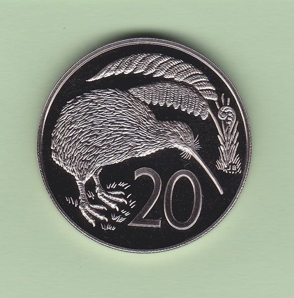 NZ - Proof - 1984 Twenty Cent - Kiwi Carousel 1