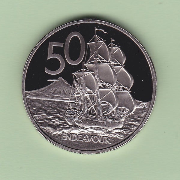 NZ - Proof - 1984 Fifty Cent - Endeavour Carousel 1