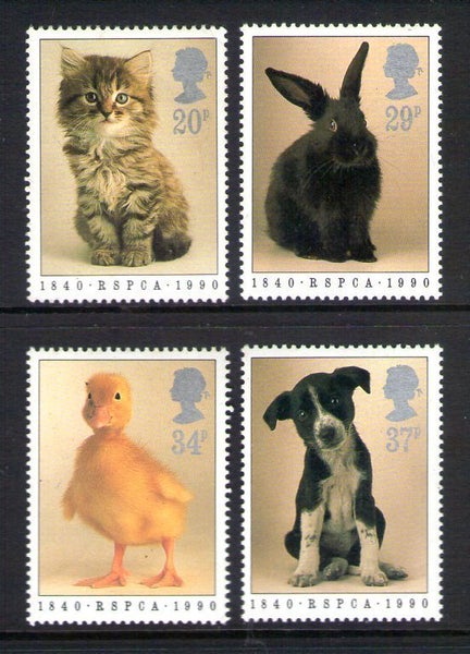GB - 1990 RSPCA / Pets (4) - UHM - 1479/82 Carousel 1