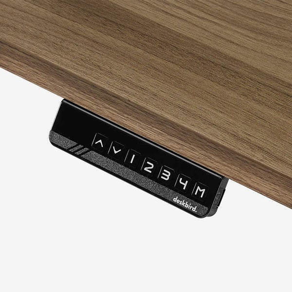 Deskbird Classic Signature Standing Desk - 1500mm Walnut Ash, Black Frame (NEW)64272714519811111