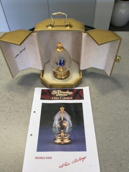 Genuine Theo Faberge World egg no 109 of 750 genuine piece of Art Jewelry Carousel 1