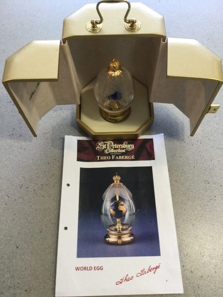 Genuine Theo Faberge World egg no 109 of 750 genuine piece of Art Jewelry Carousel 2