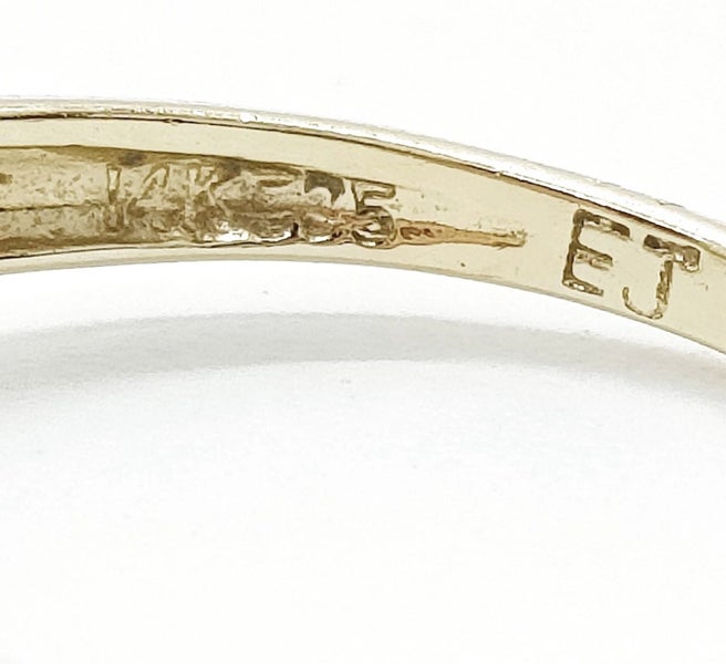 14k Gold Emerald and Diamond ring Carousel 12