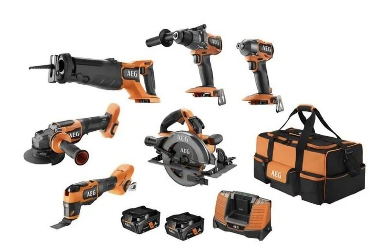 AEG 18V FUSION Brushless 6-Piece 5.0Ah FORCE Kit Carousel 1