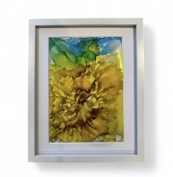 Original Art - Alcohol Ink - Sunflower Sky Carousel 2