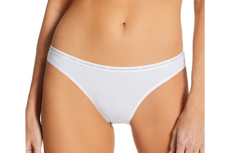 Calvin Klein Women's CK One Cotton Bikini (White, Size M) Carousel 1