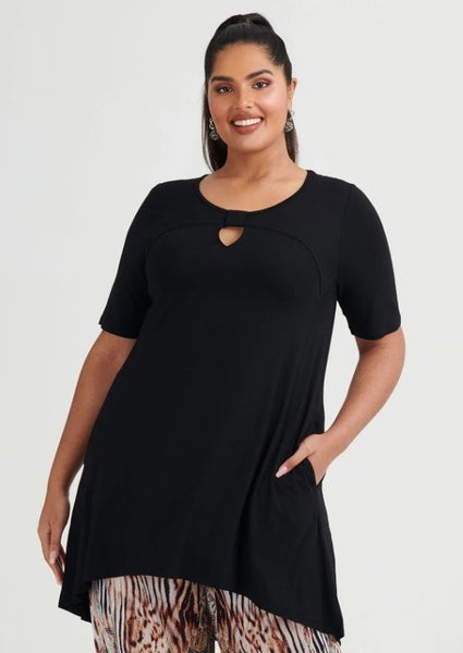 ~*~ TS14 Tunic Black Dress L (20-22) ~*~ Carousel 1