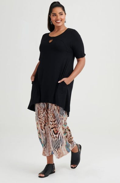 ~*~ TS14 Tunic Black Dress L (20-22) ~*~ Carousel 2