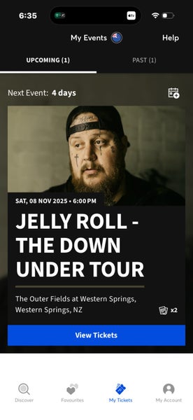 2 x GA tickets for Jelly Roll - 8 November64275185092737110