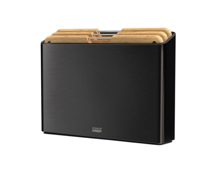 Joseph Joseph Folio™ Steel Bamboo 3pc Board Set (Blk) Carousel 1