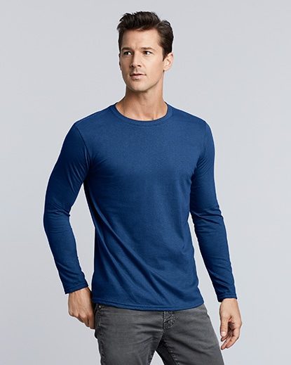 64400 Gildan Softstyle Adult Long Sleeve T-Shirt (Medium Black) Carousel 2