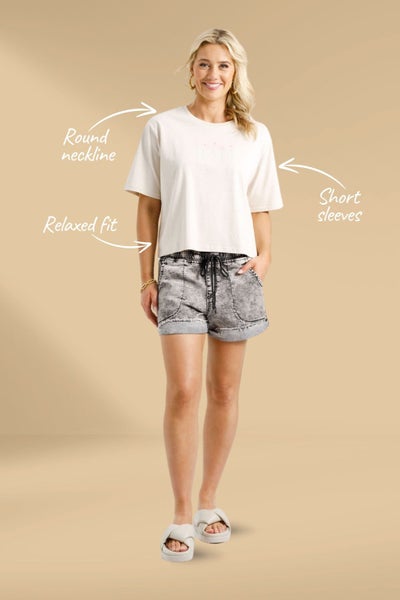 Homelee Becky Tee Ivory With Blossoms Carousel 2