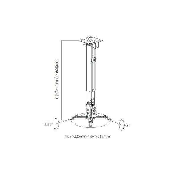 Brateck PRB-2G Universal Wall and Ceiling Projector Mount Carousel 3
